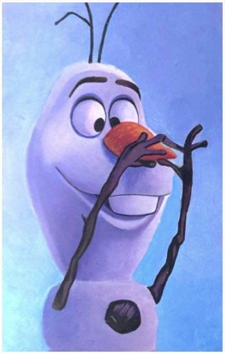 Olaf original painting by Kevin Graham