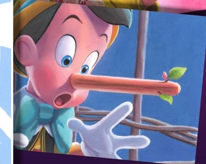 Pinocchio sketch card painting by Kevin Graham